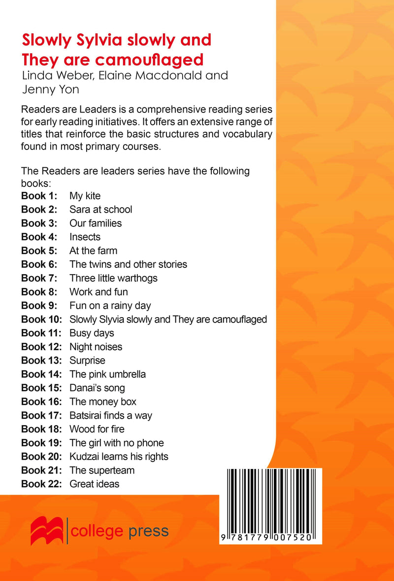 Readers are leaders Book 10- Slowly Sylvia Slowly and They are camouflaged