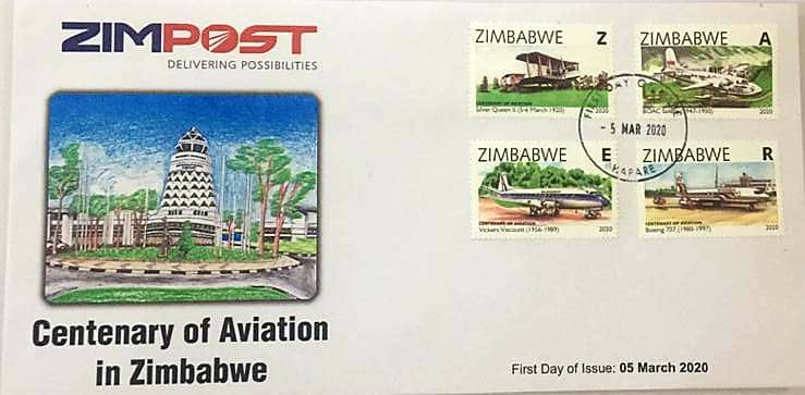 CENTENARY OF AVIATION IN ZIMBABWE FIRST DAY ISSUE COVER
