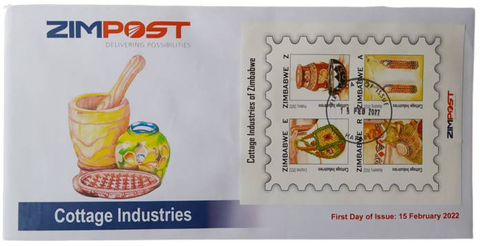 2022 Cottage Industries First Day Cover Minisheet