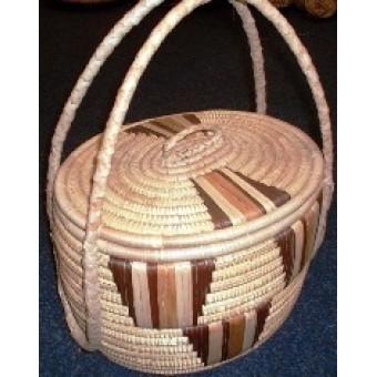 Ilala picnic basket, handwoven by artisans from Zimbabwe