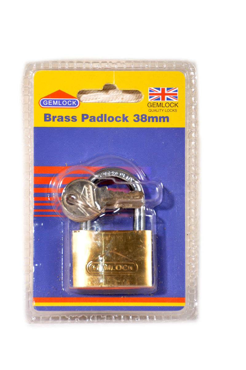 Padlock brass 38MM gemlock