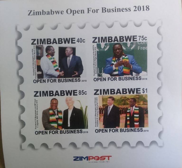 ZIMBABWE OPEN FOR BUSINESS MINITURE SHEET